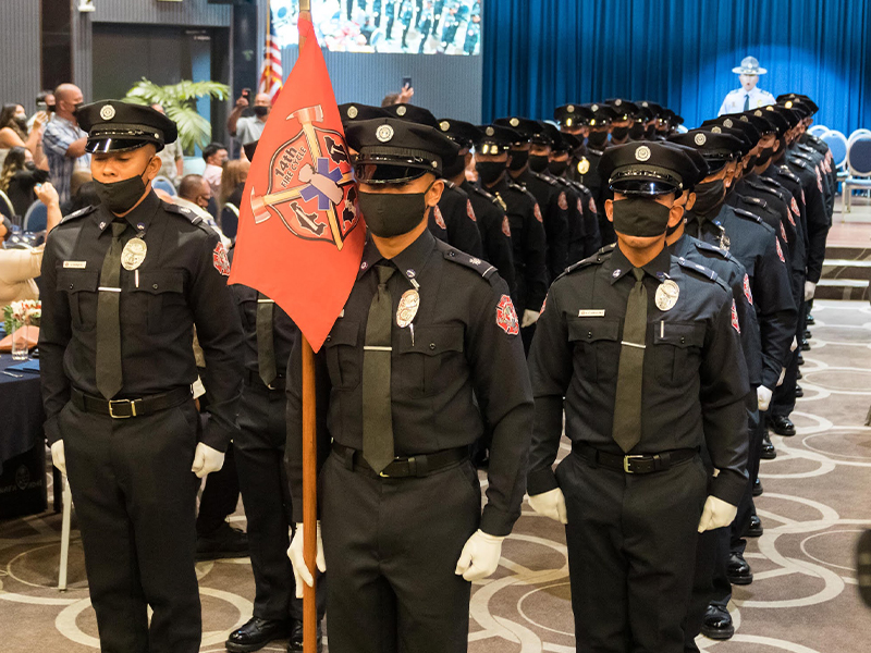 30 new firefighters sworn in at the Department of Fire and Emergency Medical Services’ 14th Cycle Fire Academy graduation ceremony on Jan. 7 in Kensington Hall.