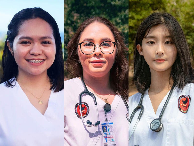 Northern Marianas College nursing graduates Joann Villaluna, Kayla Tafoya-Sablan, and Sohee Yu have joined the long list of NMC graduates who passed the National Council Licensure Examination for Registered Nurses or NCLEX-RN. 