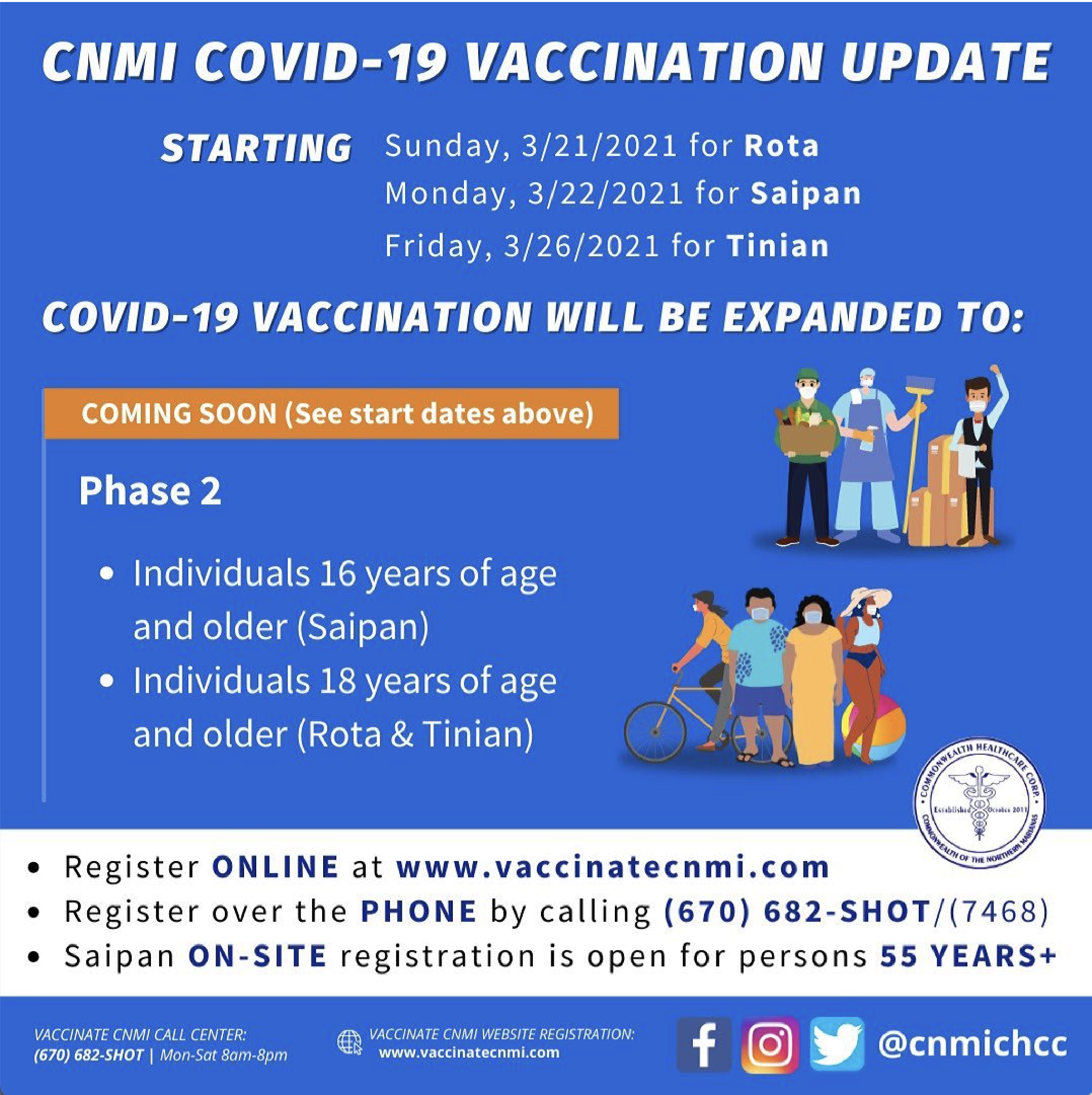 CNMI Covid-19 Vaccination Update Banner