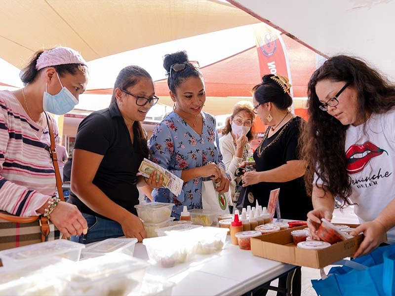 Fifteen small businesses, some of which are owned by Northern Marianas College alumni, showcased their products and services last Thursday, April 21, at the newly renovated Mango Terrace in the middle of the NMC campus in As Terlaje as part of the celebration of Community College Month.