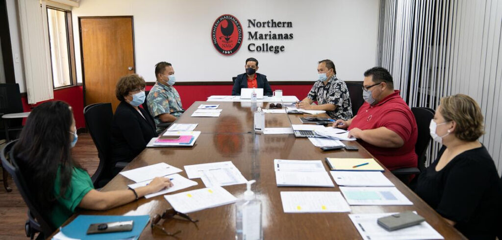 NMC Interim President Frankie Eliptico and PSS Commissioner Alfred Ada and their teams recently met about strengthening the alignment of NMC and PSS programs.
